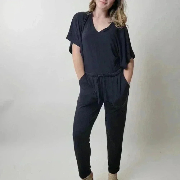 NWOT J. Crew Navy Blue V-neck Jumpsuit - 4 - Picture 7 of 8